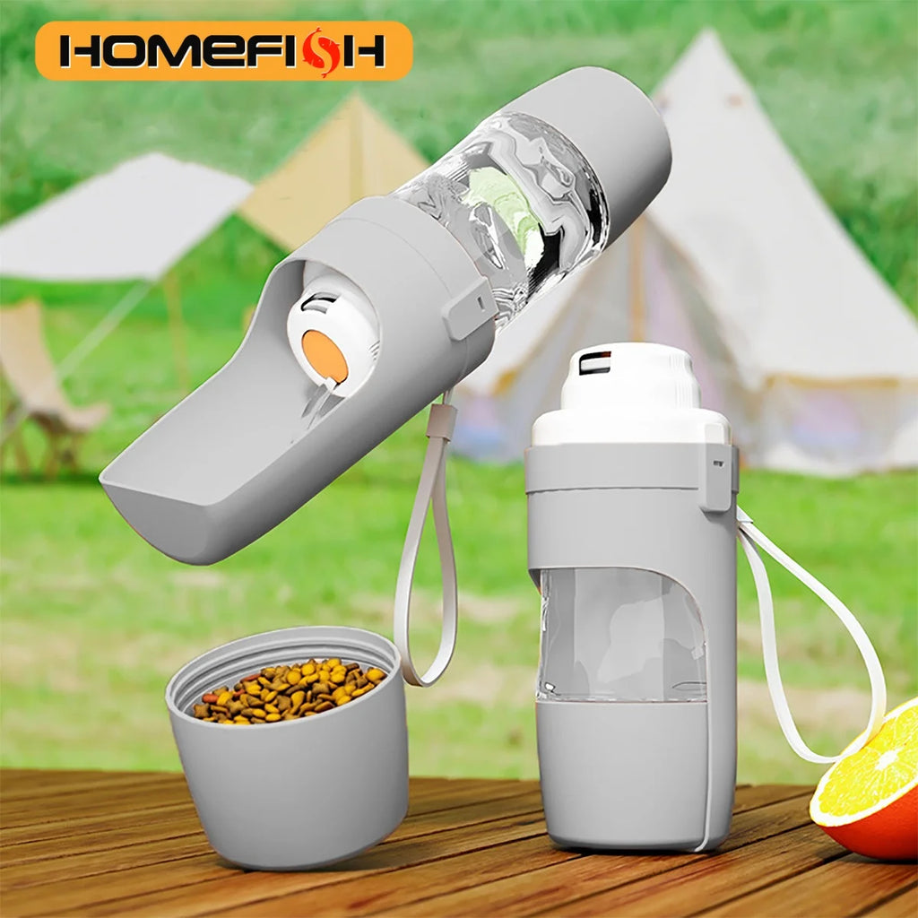 Portable Dog Cat Water Bottle with Storage Food and Water Container for Puppy Pets dogs Feeder Bowl Outdoor Travel Pet supplies