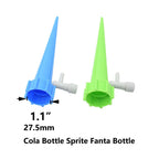 Drip Irrigation Automatic Plant Flowerpot Waterers System Adjustable Drip Water Spikes Taper Plants Pot Watering Coke Bottles