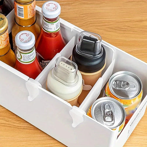 4er-Pack Kühlschrank-Organizer-Trennwände aus klarem Kunststoff