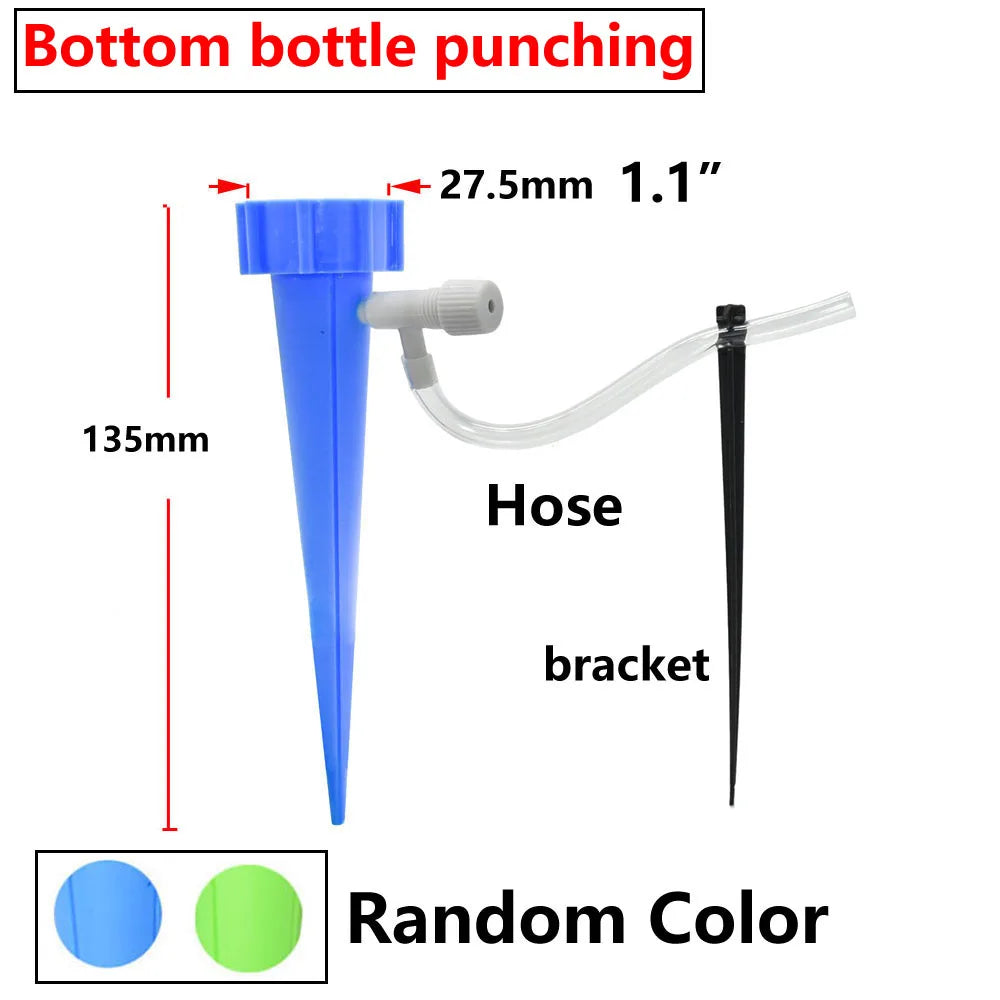 Drip Irrigation Automatic Plant Flowerpot Waterers System Adjustable Drip Water Spikes Taper Plants Pot Watering Coke Bottles