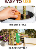 6-Pack Natural Self Watering Spikes - Terracotta - Automatic Plant Waterer for Indoor & Outdoor