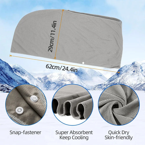 Serviette à capuche rafraîchissante – Hoodie-Towel à refroidissement par évaporation