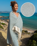MANOLIA Beach Towel, Turkish Bath Hammam Towel, Spa & Sauna Towel - Turquoise