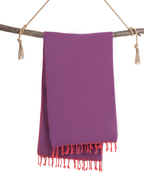 SAMOS Turkish Cotton Scarf Hammam Towel - Fuchsia / Blue-3