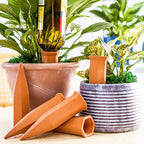 1Pc Plant Watering Device Clay Watering Spikes Automatic Watering System Cone Shaped Self Flower Pot Plant Watering Spike