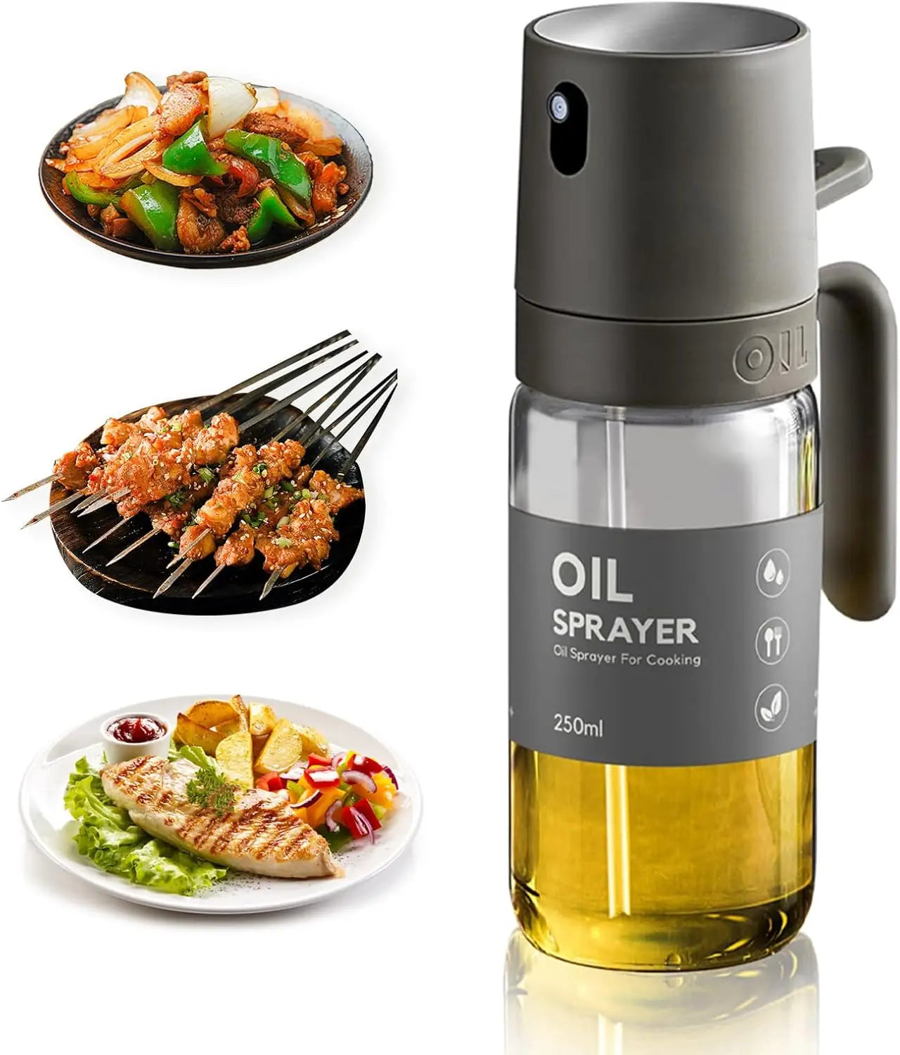 Ölsprayer für Kochen 8,5 oz Glasflasche