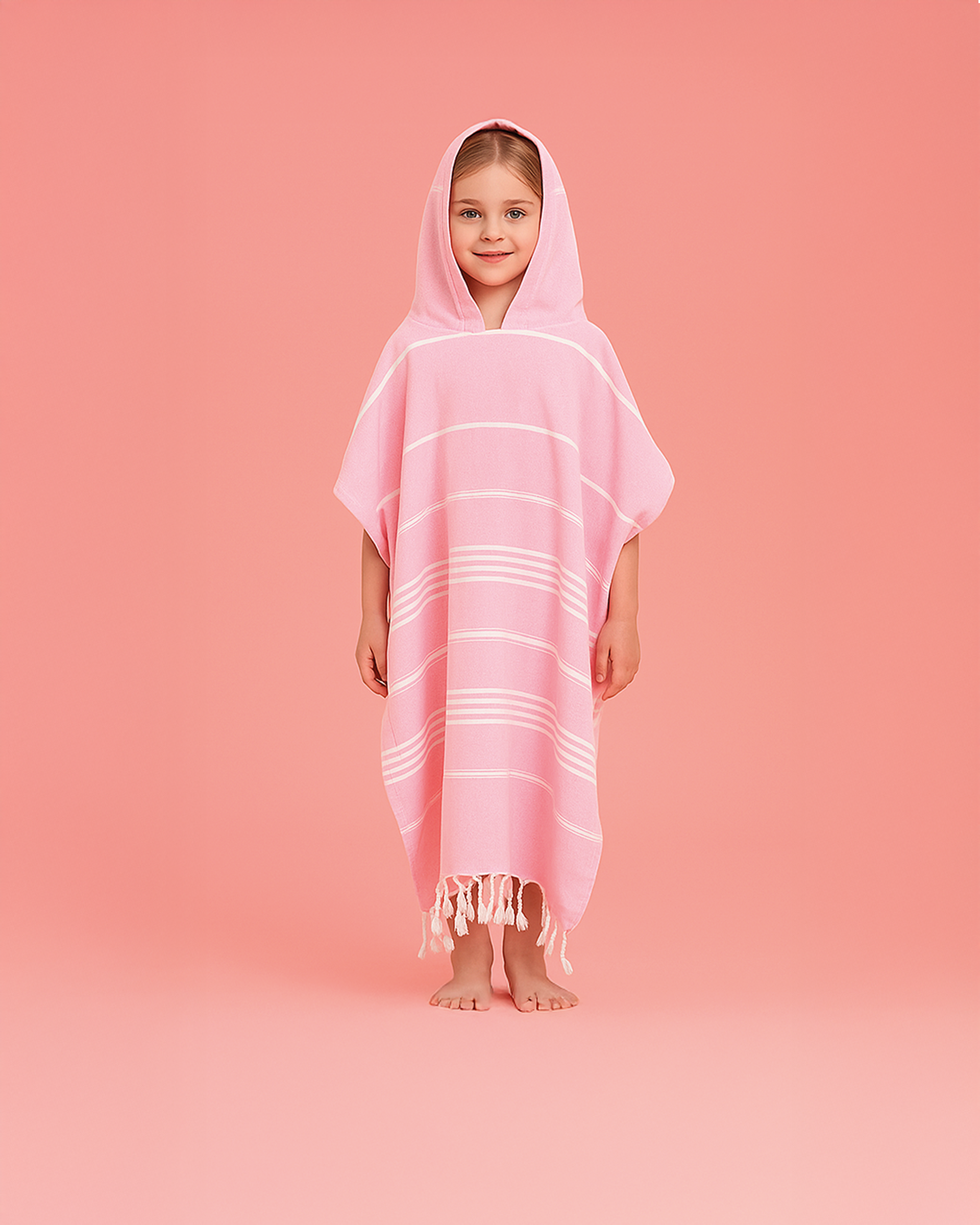 Ipanema Kids Poncho Towel with Recycled Gift Box, Pink