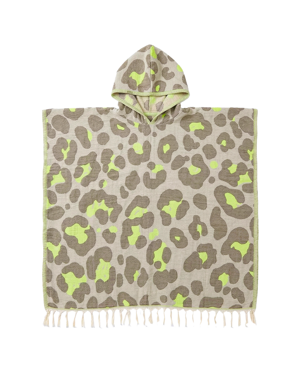 Premium Strandponcho „Neon Safari“