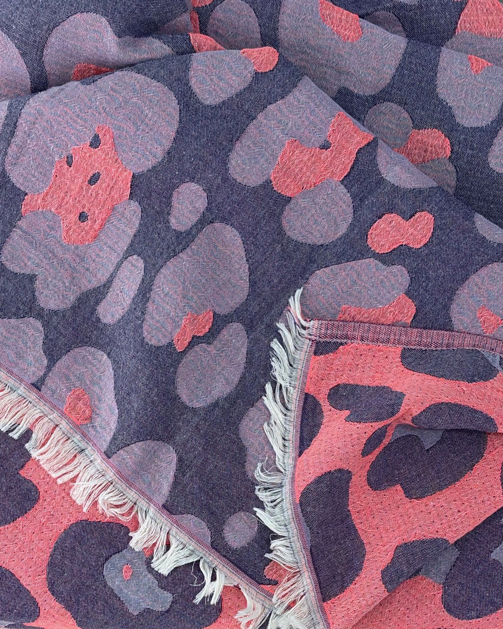 Women's Changing Poncho Neon Safari Lavender & Coral – Jacquard Cotton