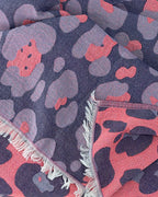 Women's Changing Poncho Neon Safari Lavender & Coral – Jacquard Cotton