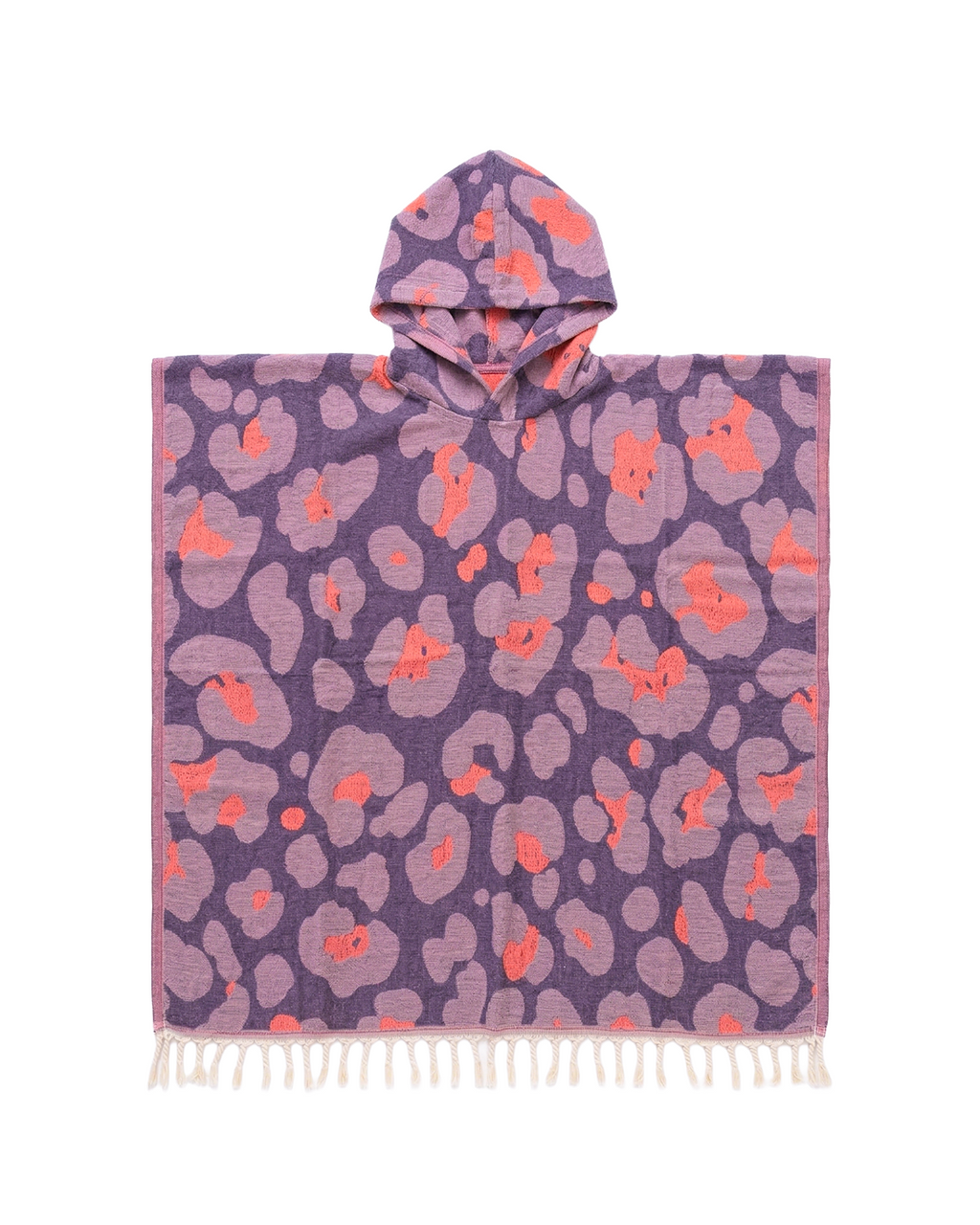 Women's Changing Poncho Neon Safari Lavender & Coral – Jacquard Cotton