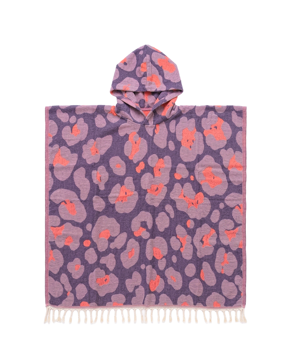Women's Changing Poncho Neon Safari Lavender & Coral – Jacquard Cotton