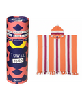 Women's Beach Poncho Recycled Cotton – Coral Coast Orange & Fuchsia