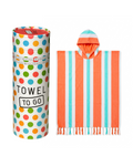 Women's Beach Poncho Recycled Cotton – Coral Coast Orange & Mint