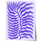 Palmenblatt Lila Abstrakt Poster · Organische Linien im Modernen Minimal Stil · Print ohne Rahmen