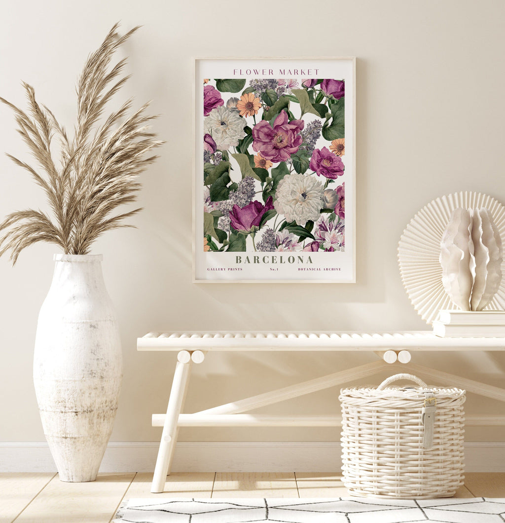 Poster Flower Market Blumen Edition V3 | Botanische Wand Kunst · Wandbilder Wohnzimmer Küche Schlafzimmer Flur | Kunst Druck · ohne Rahmen-1