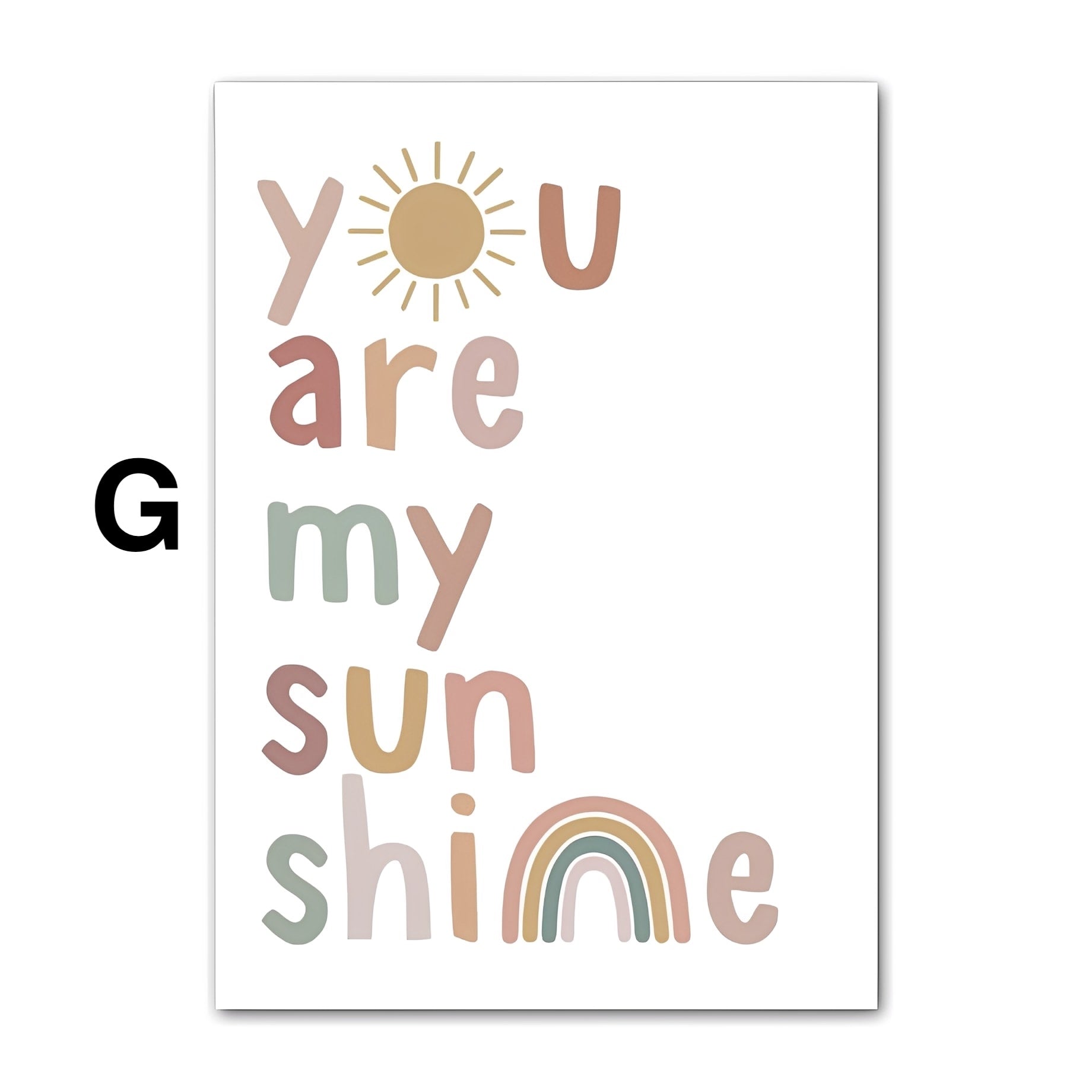 Poster Kinderzimmer Alpaka Regenbogen Kaktus Zeichentrick · Kinderzimmer Bilder · Wand Deko · Kunst Druck · Deko Print · ohne Rahmen-8