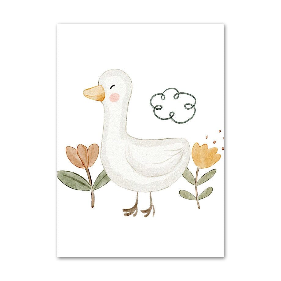 Poster Kinderzimmer Tiere Sonne Regenbogen · Kinderzimmer Bilder · Wand Deko · Kunst Druck · Deko Print · ohne Rahmen-4