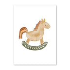 Poster Kinderzimmer Tiere Sonne Regenbogen · Kinderzimmer Bilder · Wand Deko · Kunst Druck · Deko Print · ohne Rahmen-1