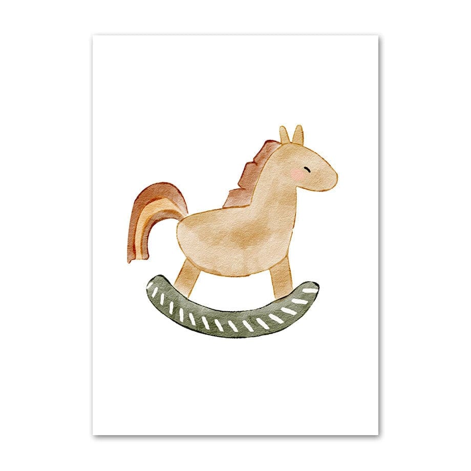 Poster Kinderzimmer Tiere Sonne Regenbogen · Kinderzimmer Bilder · Wand Deko · Kunst Druck · Deko Print · ohne Rahmen-1