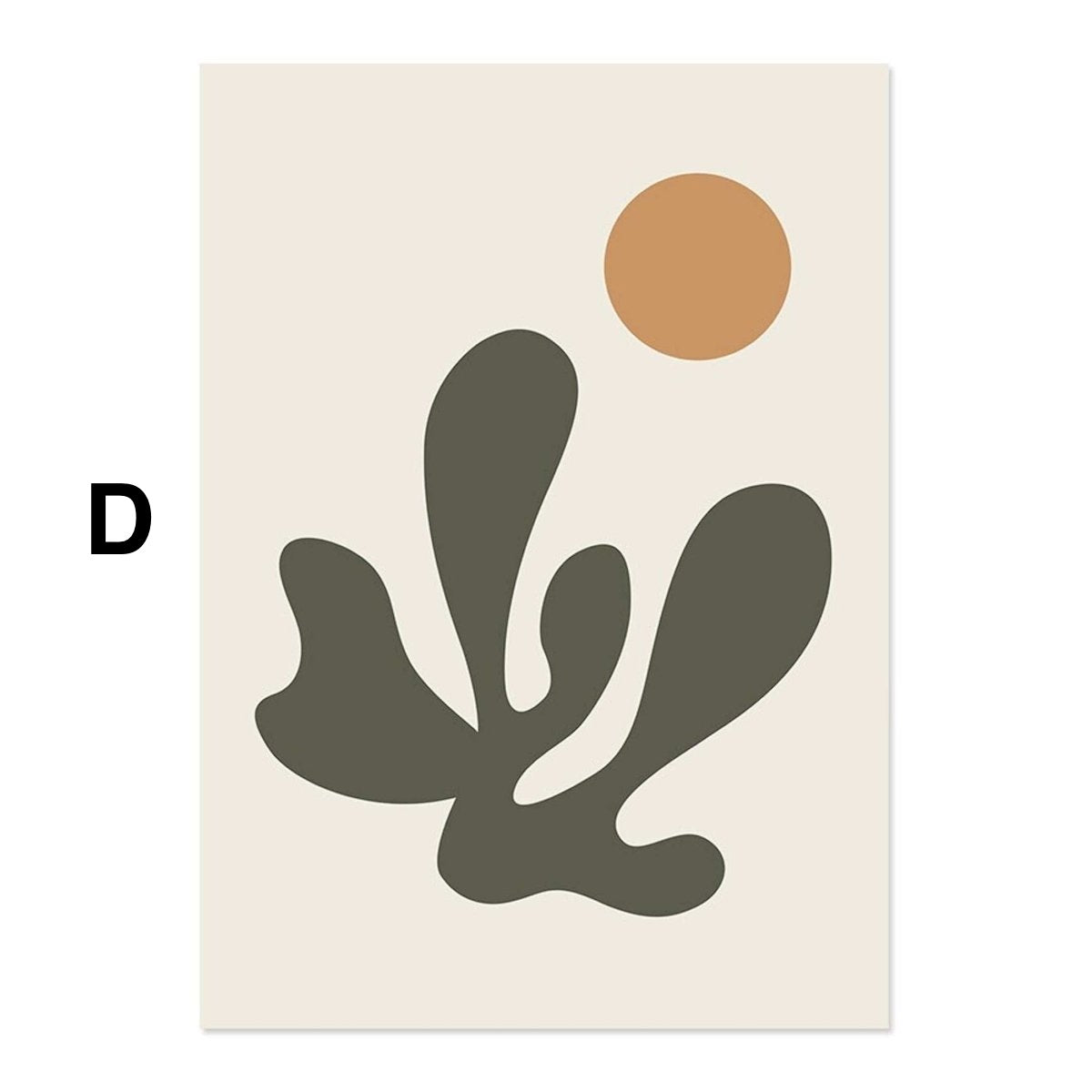 Poster Pflanzen Boho mit Linienformen als Deko Print ohne Rahmen