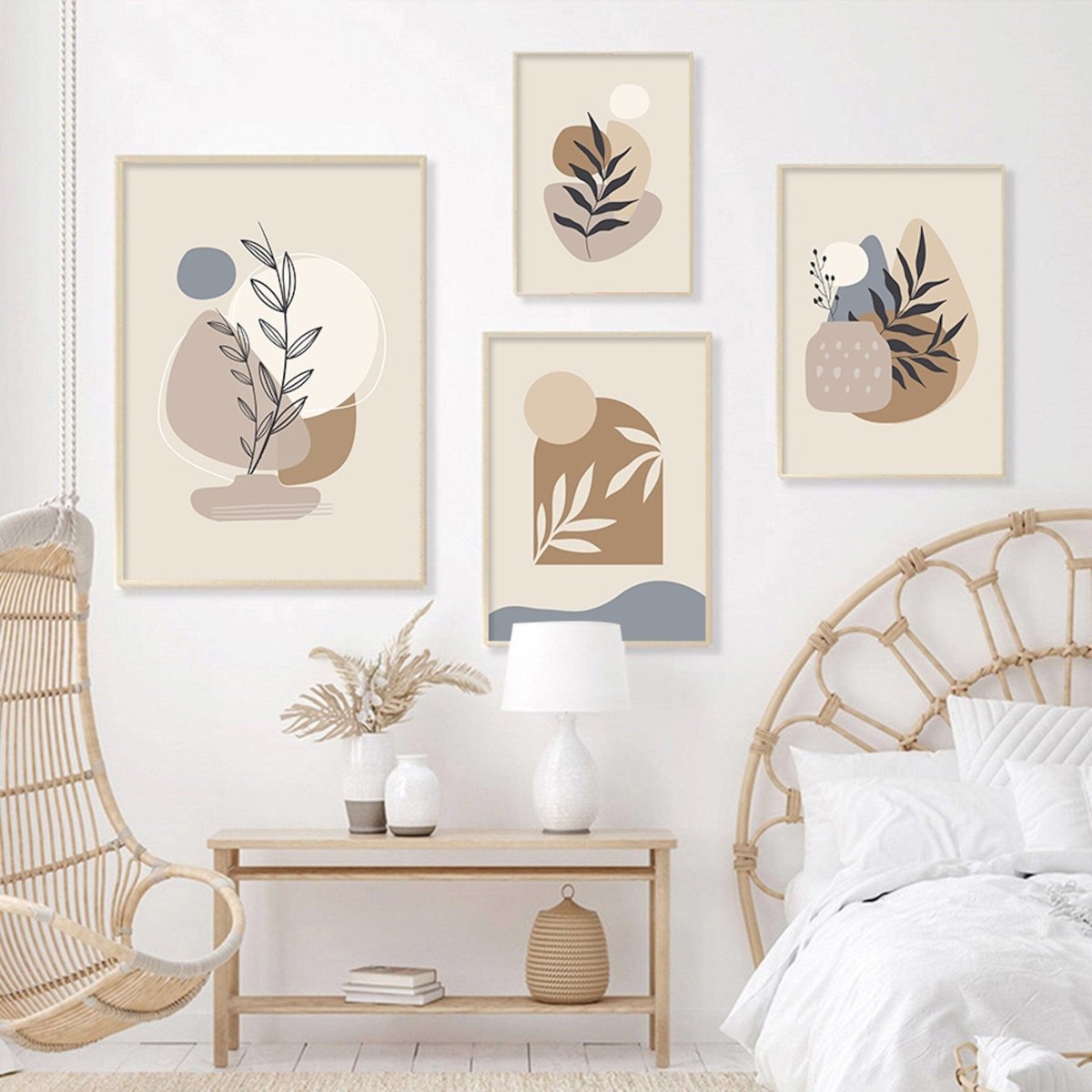Poster Pflanzen im Blumentopf im Boho Stil als Deko Print ohne Rahmen-2