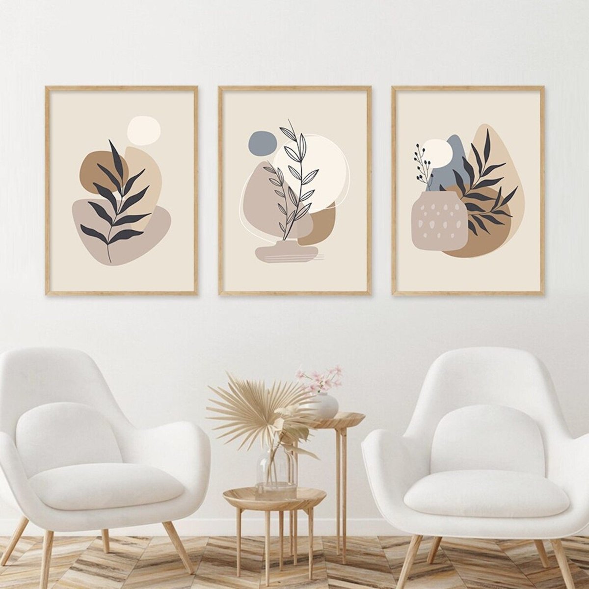 Poster Pflanzen im Blumentopf im Boho Stil als Deko Print ohne Rahmen-3